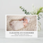 Klassieke en moderne Baby Fotoaankondiging Aankondiging (Staand voorkant)