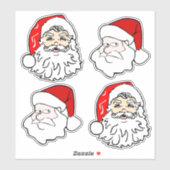 Klassieke en moderne kerstgezichten sticker (Vel)