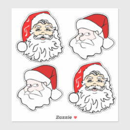 Klassieke en moderne kerstgezichten sticker