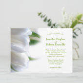 Klassieke en Romantische Budget Witte Bloemen Brui Kaart (Staand voorkant)