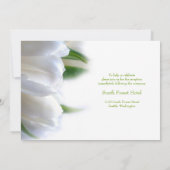 Klassieke en Romantische Budget Witte Bloemen Brui Kaart (Achterkant)