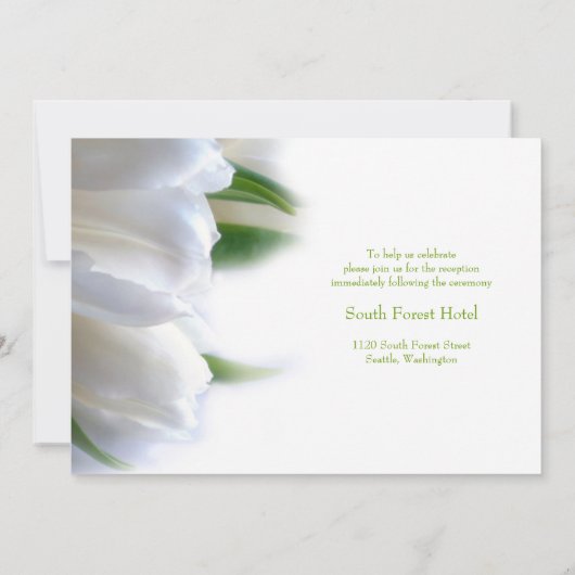 Klassieke en Romantische Budget Witte Bloemen Brui Kaart (Achterkant)