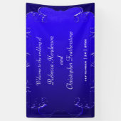 Klassieke en romantische Royal Blue bruiloft Welko Spandoek (Verticaal)