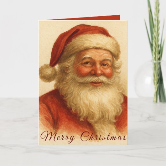 Klassieke en warme  kerstmis feestdagen kaart (Voorkant)