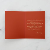 Klassieke en warme  kerstmis feestdagen kaart (Binnen)