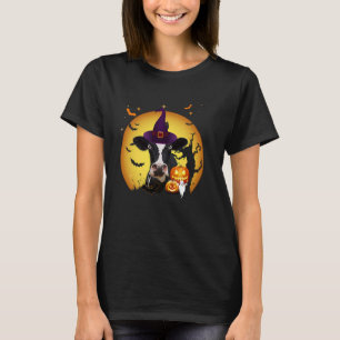 Klassieke eng Halloween koe kostuum heks hoed & Ma T-shirt