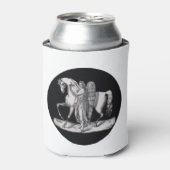 Klassieke engel naast het majestueuze paard blikjeskoeler (Blikje Voorkant)