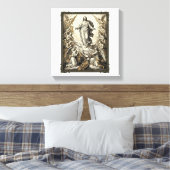 Klassieke engelgravure vector kunst_1 canvas afdruk (Insitu (Slaapkamer))