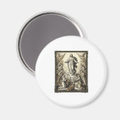 Klassieke engelgravure vector kunst_1 magneet (Voorkant / Achterkant)
