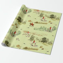 Klassieke Engelse paardrijders jachthonden jacht Cadeaupapier