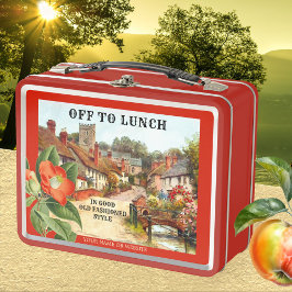 Klassieke  Engelse Village Painted Lunch Box