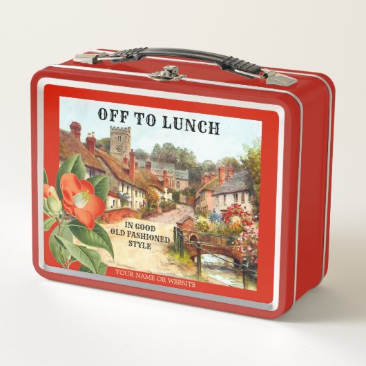 Klassieke  Engelse Village Painted Lunch Box (Voorkant)