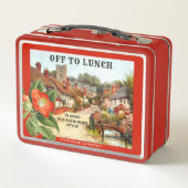 Klassieke  Engelse Village Painted Lunch Box (Achterkant)