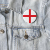 Klassieke Engelse vlag - St. George's Cross Ronde Button 5,7 Cm (In situ)
