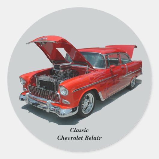 Klassieke Era Chevrolet Belair sticker uit de jare (Voorkant)