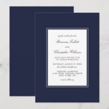 Klassieke eslegance Simple Navy Blue Wedding