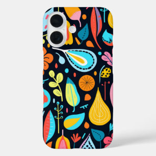 Klassieke esthetische kleurrijke telefoonhoes retr iPhone 16 hoesje
