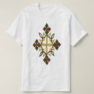 Klassieke Ethiopische kruis Witte T-shirt