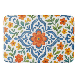 Klassieke Etnische Mediterrane Bloemenkunst Patroo Badmat