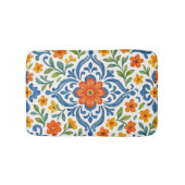 Klassieke Etnische Mediterrane Bloemenkunst Patroo Badmat (Voorkant)