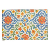 Klassieke Etnische Mediterrane Bloemenkunst Patroo Kussensloop (Voorkant-Rechts)