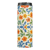 Klassieke Etnische Mediterrane Bloemenkunst Patroo Thermosbeker (Achterkant)
