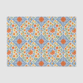 Klassieke Etnische Mediterrane Bloemenkunst Patroo Tissuepapier (Voorkant)