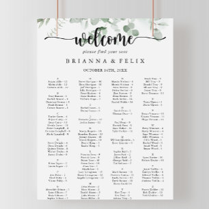 Klassieke Eucalyptus-alfabetische zeegrafiek Poster