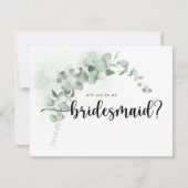 Klassieke Eucalyptus Bridesmaid proposal Note Kaar Notitiekaartje (Voorkant)