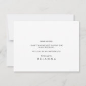 Klassieke Eucalyptus Bridesmaid proposal Note Kaar Notitiekaartje (Achterkant)