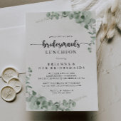 Klassieke Eucalyptus Bridesmaids Luncheon Shower Kaart