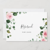 Klassieke Eucalyptus Floral Weddenschap Gereservee (Achterkant)