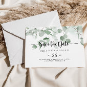 Klassieke Eucalyptus Foliage Horizontal Wedding Save The Date