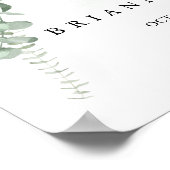 Klassieke Eucalyptus Foliage Weddenschap Welkomstt Poster (Hoek)