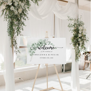 Klassieke Eucalyptus Foliage Weddenschap Welkomstt Poster