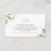 Klassieke Eucalyptus Gold Leaf-Huwelijkscadeaus Informatiekaartje (Voorkant)