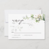 Klassieke Eucalyptus Greenery RSVP Kaartje (Voorkant)