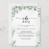 Klassieke Eucalyptus I Do BBQ Engagement Party Kaart (Voorkant)