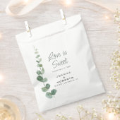 Klassieke Eucalyptus Love is Sweet Weddenschap Bedankzakje (Geknipt)