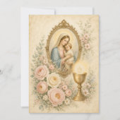 Klassieke Eucharistische Eerste Communie Kaart (Voorkant)