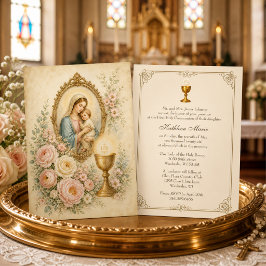 Klassieke Eucharistische Eerste Communie Kaart