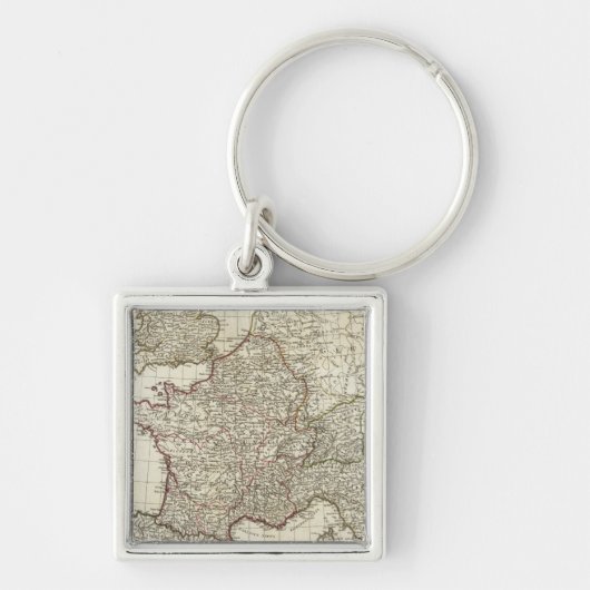 Klassieke Europese kaart Sleutelhanger (Voorkant)
