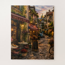 Klassieke Europese straat / Café - Puzzel