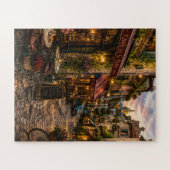 Klassieke Europese straat / Café - Puzzel (Horizontaal)