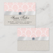Klassieke evenementen | luxueus | Pink Damask Visitekaartje (Voorkant / Achterkant)