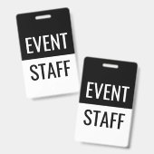 Klassieke evenementpersoneelsbadge badge (Voor- en achterkant)