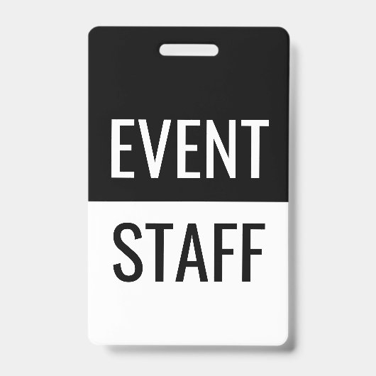Klassieke evenementpersoneelsbadge badge (Voorzijde)