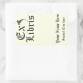 Klassieke Ex Libris Bookplaat Rechthoekige Sticker (Tas)
