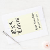 Klassieke Ex Libris Bookplaat Rechthoekige Sticker (Envelop)