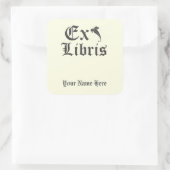 Klassieke Ex Libris Bookplaat Vierkante Sticker (Tas)